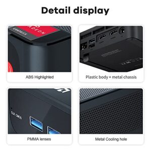 Beelink SER5 Versatile Mini PC, AMD Ryzen 5 5560U(up to 4.0GHz) 6C/12T, Mini Computer 16GB DDR4 RAM 500GB NVME SSD, Mini Desktop Computer 4K@60Hz Triple Screen Display WiFi6 BT5.2