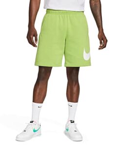 nike men's sportswear club short basketball graphic (as1, alpha, s, regular, regular, vivid green/vivid green)