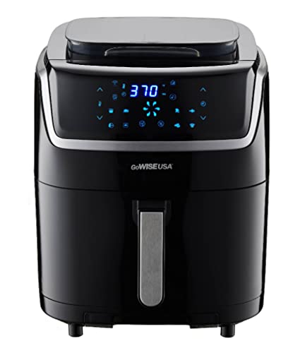 GoWISE USA 7-Quart Steam Air Fryer - with Touchscreen Display with 8 cooking presets + 100 Recipes