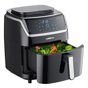 GoWISE USA 7-Quart Steam Air Fryer - with Touchscreen Display with 8 cooking presets + 100 Recipes