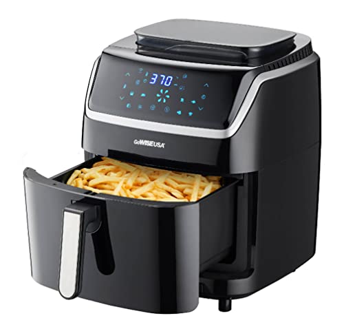 GoWISE USA 7-Quart Steam Air Fryer - with Touchscreen Display with 8 cooking presets + 100 Recipes