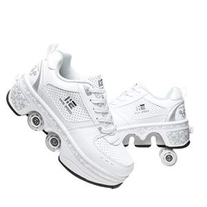 pairobin roller skate shoes - sneakers roller shoes 2-in-1 suitable for outdoor sports skating invisible roller skates the best choice for building confidence style