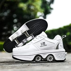 Pairobin Roller Skate Shoes - Sneakers Roller Shoes 2-in-1 Suitable for Outdoor Sports Skating Invisible Roller Skates The Best Choice for Building Confidence Style