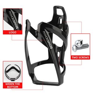 ROCKBROS Bike Water Bottle Holder Ultra-Light Durable Bicycle Bottle Cages with Screws Tool, Universal Bike Cup Holder Rack for Road MTB Bikes…