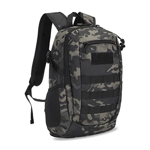 HUNTVP 10L/20L Mini Daypack Military MOLLE Backpack Rucksack Gear Tactical Assault Pack Bag for Hunting Camping Trekking (20L-Camo)