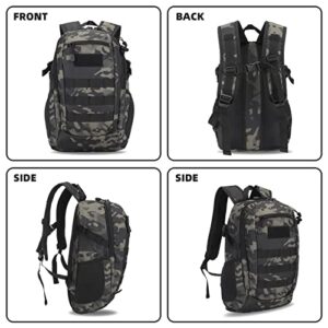 HUNTVP 10L/20L Mini Daypack Military MOLLE Backpack Rucksack Gear Tactical Assault Pack Bag for Hunting Camping Trekking (20L-Camo)