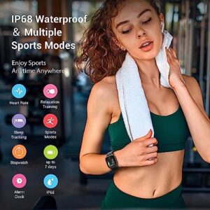 KALOC Smart Watch for Women Men, Fitness Tracker with Heart Rate Monitor & Sleep Tracking, Calorie Waterproof Activity Tracker Pedometer, Color Screen Fitness Watch Compatible with iPhone & Android