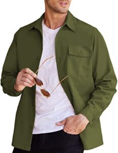 coofandy men's work jacket casual designer warm shirt jacket outdoor hiking jackets