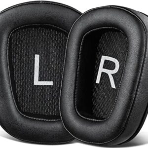 SOULWIT Protein Leather Ear Pads Cushions Replacement for Logitech G35 G930 G933 G933S G935 G633 G633S G635 G533 G430 G431 G432 G433 Gaming Headset, Earpads for G332 G230 G231 G233 Headphones