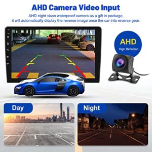 Double Din Android 11 Car Stereo Wireless Apple Carplay Android Auto【2G+32G】 Hikity 10.1 Inch Touch Screen Car Audio Receiver Bluetooth FM Radio GPS Navigation WiFi HiFi IPS Display + Backup Camera