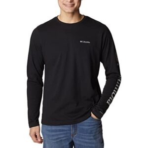 Columbia Men's Thistletown Hills Long Sleeve Logo Tee, Black, Medium