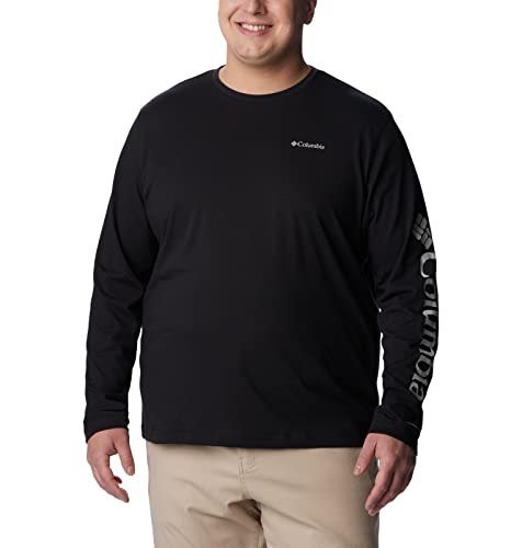 Columbia Men's Thistletown Hills Long Sleeve Logo Tee, Black, Medium