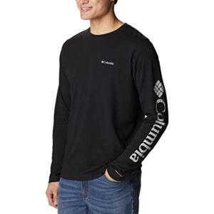 Columbia Men's Thistletown Hills Long Sleeve Logo Tee, Black, Medium