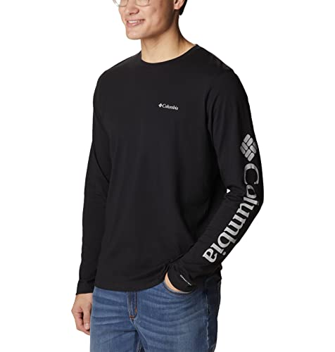 Columbia Men's Thistletown Hills Long Sleeve Logo Tee, Black, Medium