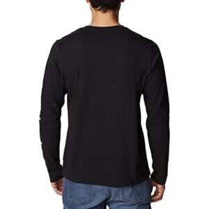 Columbia Men's Thistletown Hills Long Sleeve Logo Tee, Black, Medium