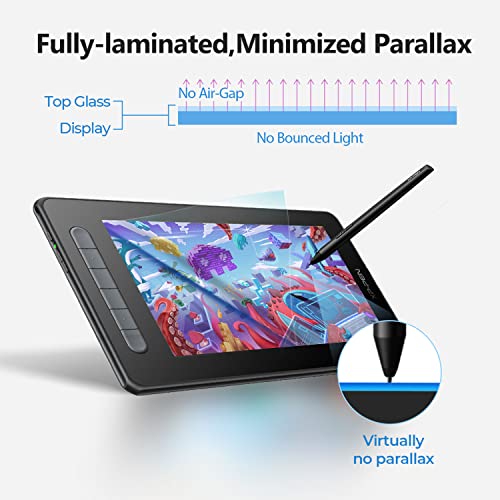 XPPen 10 inch Drawing Tablet Artist 10 2nd,Computer Graphics Tablet with X3 Stylus,Digital Drawing Pad with 8192 Levels Pressure Sensitive & 6 Shortcut Keys,Designed for PC,Laptop,Android(Black)