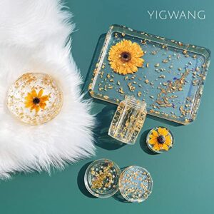 YIGWANG Rectangle Resin Tray Molds with Edges for Resin Casting, Jar Mold with Lid and Grinder Mold, Large Silicone Rolling Tray Molds DIY Jewelry Holder,Home Decoration