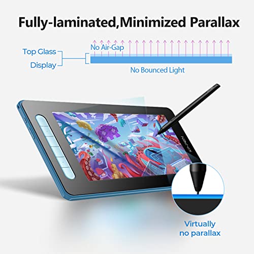 XPPen 10 inch Drawing Tablet Artist 10 2nd,Computer Graphics Tablet with X3 Stylus,Digital Drawing Pad with 8192 Levels Pressure Sensitive & 6 Shortcut Keys,Designed for PC,Laptop,Android(Blue)
