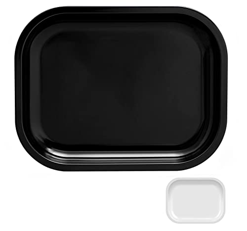 tlhaoa Tray Metal Rolling Tray (Black, 7" x 5.5")