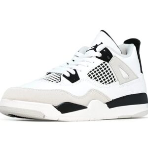 Little Kid's Jordan 4 Retro Military Black White/Blk-Neutral Grey (BQ7669 111) - 12.5