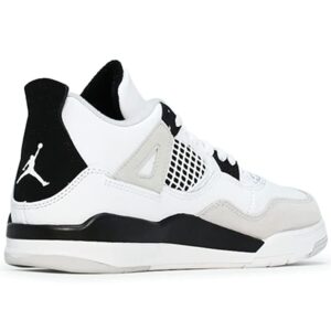 Little Kid's Jordan 4 Retro Military Black White/Blk-Neutral Grey (BQ7669 111) - 12.5