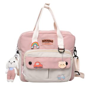 cute bags kawaii backpack messenger bag for school,aesthetic backpacks multifunction laptop japanese ita for teen girls kids lunch totes