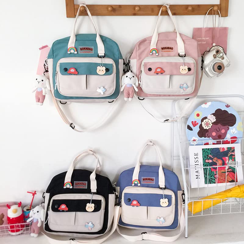 Cute Bags Kawaii Backpack Messenger Bag For School,Aesthetic Backpacks Multifunction Laptop Japanese Ita for Teen Girls Kids Lunch Totes