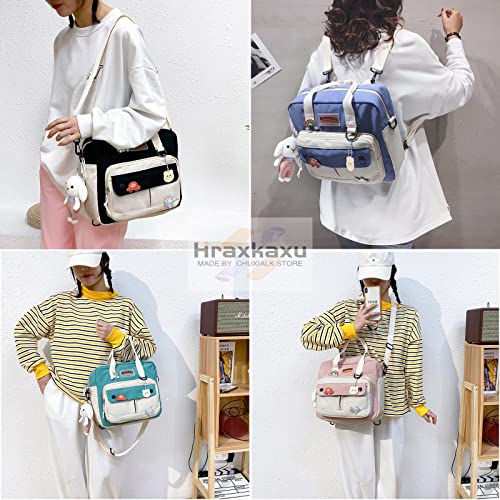 Cute Bags Kawaii Backpack Messenger Bag For School,Aesthetic Backpacks Multifunction Laptop Japanese Ita for Teen Girls Kids Lunch Totes