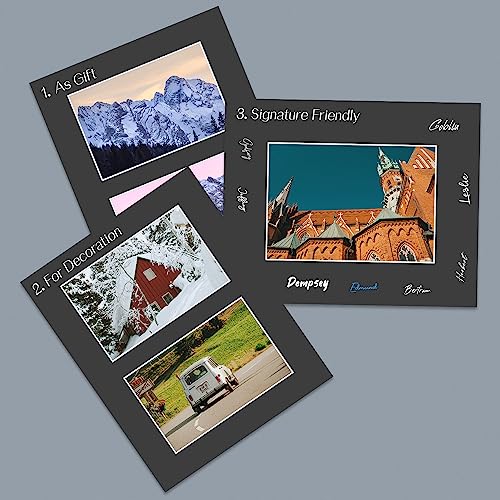 Golden State Art, Pack of 10 Black Picture Mats, 5 Pcs 8x10 Mats for 5x7 Photos and 5 Pcs 8x10 Mat for 2 4x6 Photos - Bevel Cut, White Core - Great for Pictures, Photos, Frames, Artworks, Prints