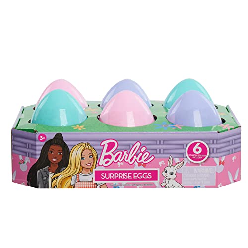 Barbie Surprise Eggs, 6 Blind Capsules, Easter Basket Stuffers and Gifts, Kids Toys for Ages 3 Up by Just Play