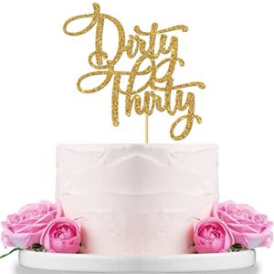 webenison dirty thirty cake topper/happy 30th birthday cake decor/boy or girl 30th birthday party decorations/gold glitter