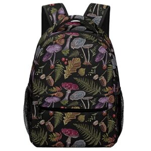 aparajita wild forest mushrooms school backpack gifts fashion travel laptop backpack for men women teenagers children
