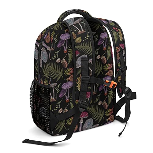 Aparajita Wild Forest Mushrooms School Backpack Gifts Fashion Travel Laptop Backpack for Men Women Teenagers Children