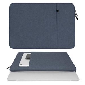 Laptop Sleeve Compatible with 13-14-16 Inch M1 M2 MacBook Pro/MacBook Air/IPAD Air/IPAD Pro, Faux Leather 14in Case, Gray