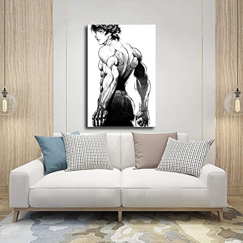 YYUU Gurappura Baki Poster Baki Hanma Poster Baki Poster (14) Canvas Poster Posters for Room Aesthetic Art Poster Print Poster 12x18inch(30x45cm) Unframe-style