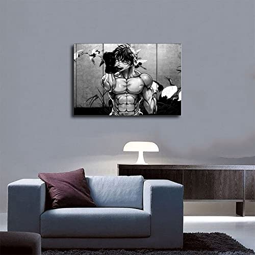 YYUU Gurappura Baki Poster Baki Hanma Poster Baki Poster (19) Posters for Room Aesthetic Bedroom Decor Art Poster 08x12inch(20x30cm) Frame-style