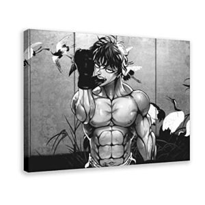 yyuu gurappura baki poster baki hanma poster baki poster (19) posters for room aesthetic bedroom decor art poster 08x12inch(20x30cm) frame-style