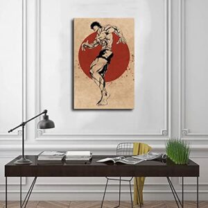 YYUU Gurappura Baki Poster Baki Hanma Poster Baki Poster (16) Canvas Poster Posters for Room Aesthetic Art Poster Print Poster 24x36inch(60x90cm) Unframe-style