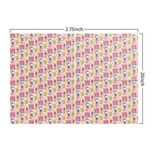 LDGOOAEL Birthday Wrapping Paper for Girls Kids - 4 Style Pink Red Girls Cute Hats house Patterns Gift Wrap for Birthday Summer Back To School - 19.6 inch X 27.5 inch Per Sheet…