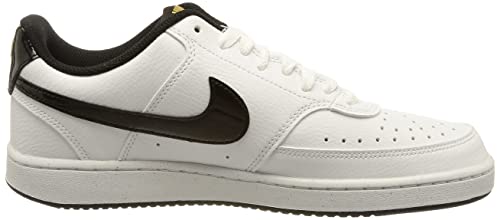 NIKE Men's Sneaker, White Black Metallic Gold, 10.5