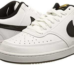 NIKE Men's Sneaker, White Black Metallic Gold, 10.5