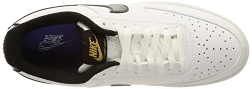 NIKE Men's Sneaker, White Black Metallic Gold, 10.5