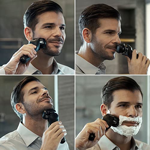 Panasonic Electric Razor for Men, Electric Shaver, ARC6 Six-Blade Electric Razor with Premium Automatic Cleaning and Charging Station, ES-LS9A-K (Black)