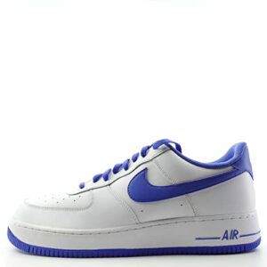 nike men's air force 1 '07 an20 basketball shoe, white/medium blue, 9