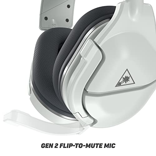 Turtle Beach Stealth 600 Gen 2 Wireless Gaming Headset for PlayStation 5, PS4 Pro, PS4 & Nintendo Switch with 50mm Speakers, 15-Hour Battery life, Flip-to-Mute Mic, and Spatial Audio - White (Renewed)
