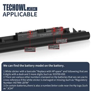 Techowl Spare 919700-850 Laptop Battery for Hp Compatible with Hp Battery JC04 JC03 919701-850 919681-241 919682-421 HSTNN-LB7W HSTNN-LB7V - High-Perform Replacement Battery for Hp