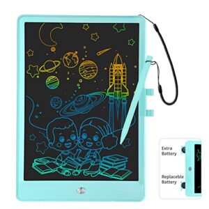 pyttur lcd writing tablet for kids 10 inch colorful toddler doodle board drawing tablet reusable electronic drawing pads educational and learning toy gift for 3-8 years old boy and girls