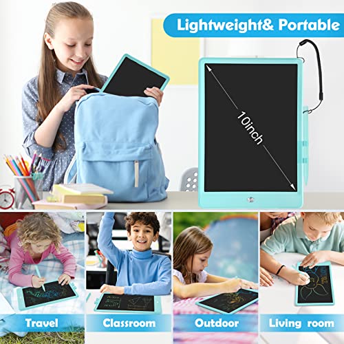 PYTTUR LCD Writing Tablet for Kids 10 Inch Colorful Toddler Doodle Board Drawing Tablet Reusable Electronic Drawing Pads Educational and Learning Toy Gift for 3-8 Years Old Boy and Girls