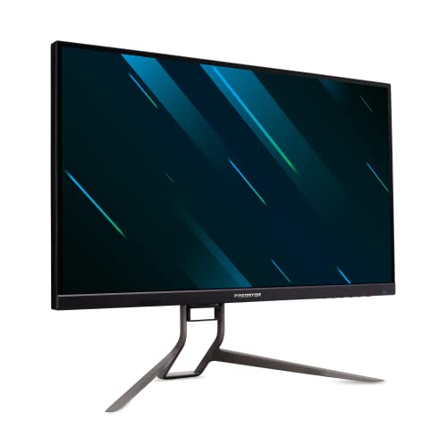 Acer Predator XB323QU NVbmiiphzx 31.5" WQHD 2560 x 1440 Gaming Monitor | G-SYNC Compatible | Agile-Splendor IPS 400 | Up to 170Hz Refresh Rate | Up to 0.5ms | TUV/Eyesafe | Display Port & 2 x HDMI 2.0
