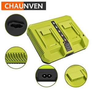 CHAUNVEN 40V Charger for Ryobi, OP401 40 Volt Lithium ion Battery Dual Charger for OP4015 OP4026 OP4030 OP4040 OP4050 OP4060 Battery